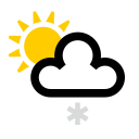 Delvis snö i närheten