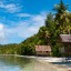Sjö- och strandväder på Papua Nya Guinea