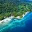 Sjö- och strandväder i indonesiska Papua